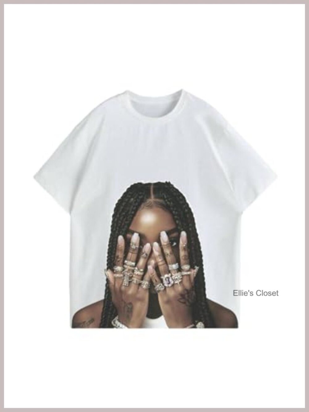 Women's Oversized Graphic Tee Y2K Hip Hop Vintage Style Soft Knit Shirt